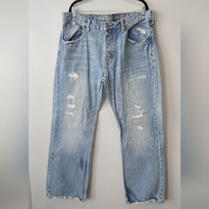 American Eagle Lowrise Bootcut Distressed Denim Jeans Mens 38×32